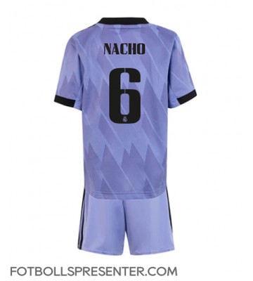 Real Madrid Nacho #6 Bortatröja Barn 2022-23 Kortärmad (+ korta byxor)
